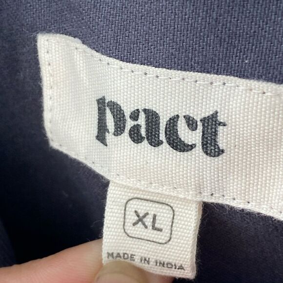 Pact Gray Organic Cotton Jean Jacket sz XL Natural Versatile Utility Minimalist - Picture 8 of 8